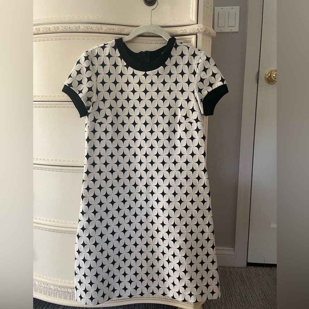 ZARA black and white patterned dress